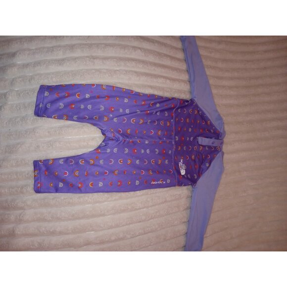 The North Face One Piece Swimsuit Baby Girl Size 3-6 Months Purple Rainbow - Picture 4 of 4